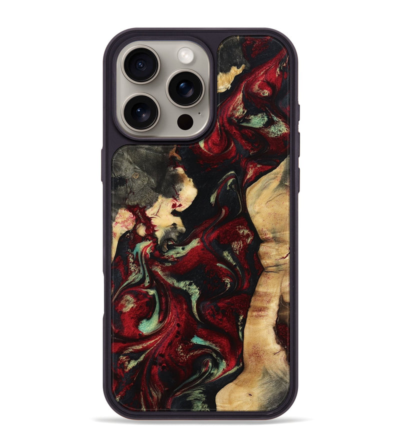 iPhone 16 Pro Max Wood Phone Case - Lana (Red, 808904)