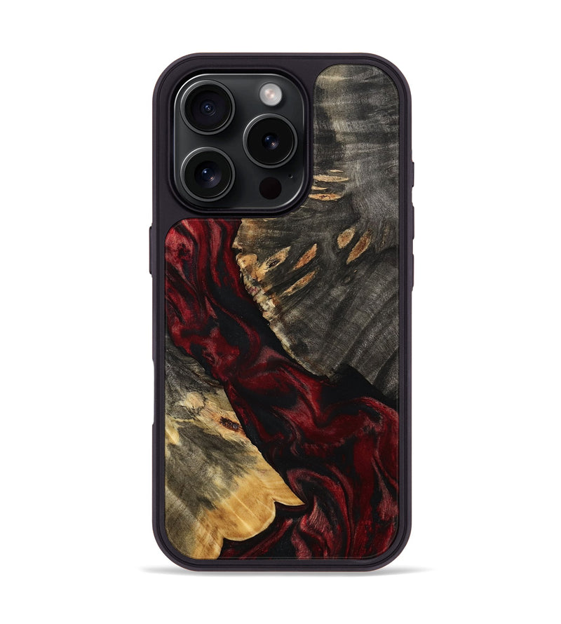 iPhone 16 Pro Wood Phone Case - Jase (Red, 808905)