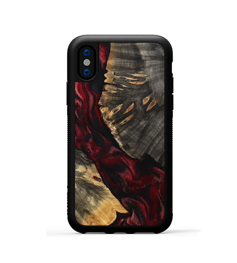 iPhone Xs Wood Phone Case - Jase (Red, 808905)