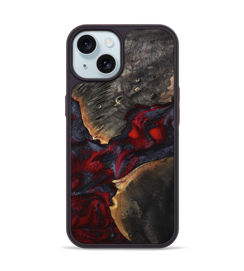 iPhone 15 Wood Phone Case - Porsha (Red, 808907)