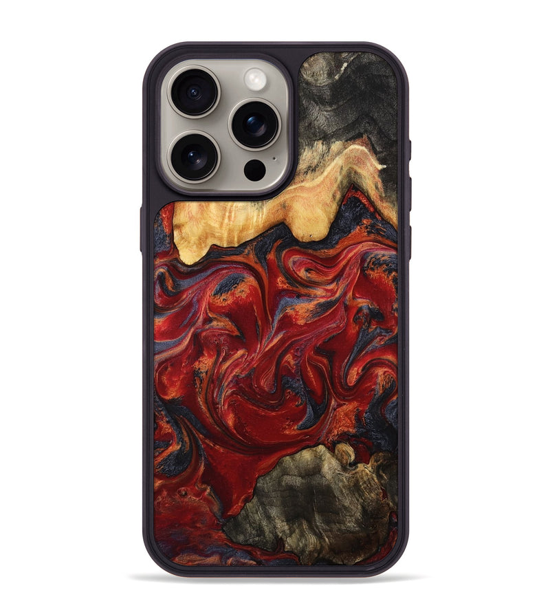 iPhone 15 Pro Max Wood Phone Case - Karyme (Red, 808908)