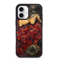 iPhone 16 Plus Wood Phone Case - Karyme (Red, 808908)