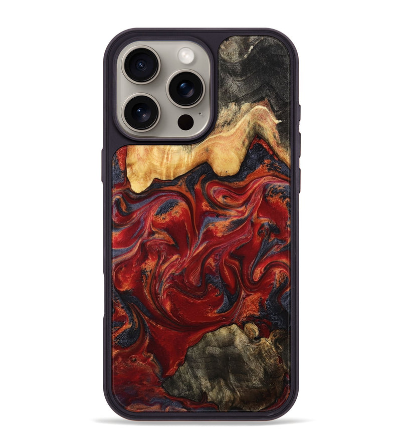 iPhone 16 Pro Max Wood Phone Case - Karyme (Red, 808908)