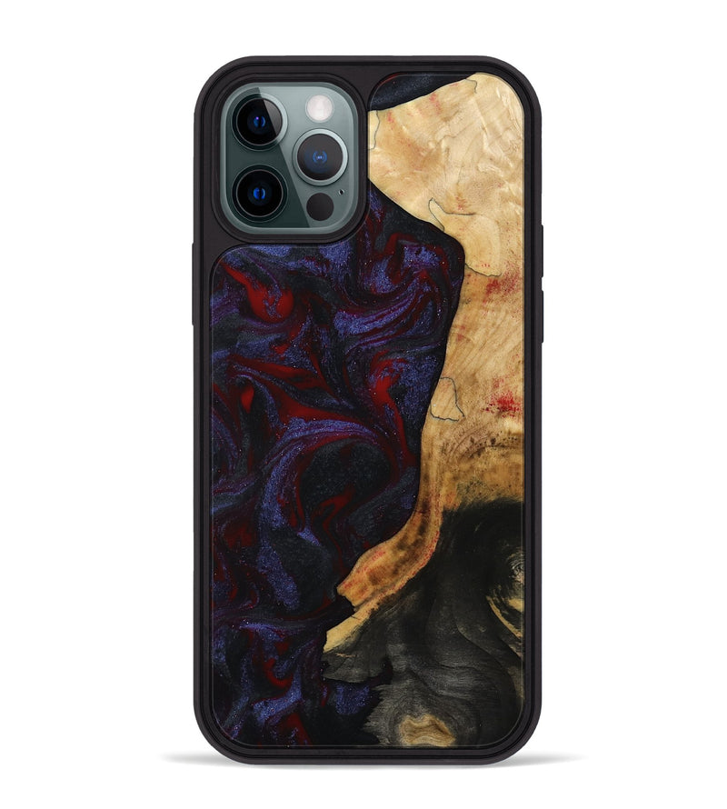 iPhone 12 Pro Max Wood Phone Case - Erich (Red, 808909)