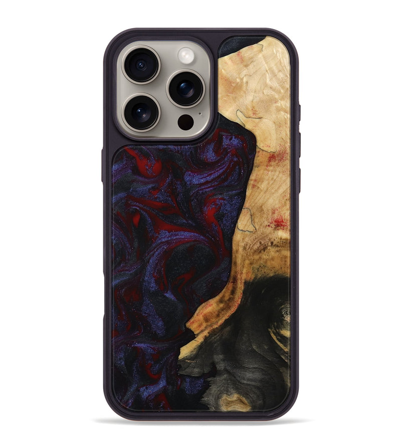 iPhone 16 Pro Max Wood Phone Case - Erich (Red, 808909)