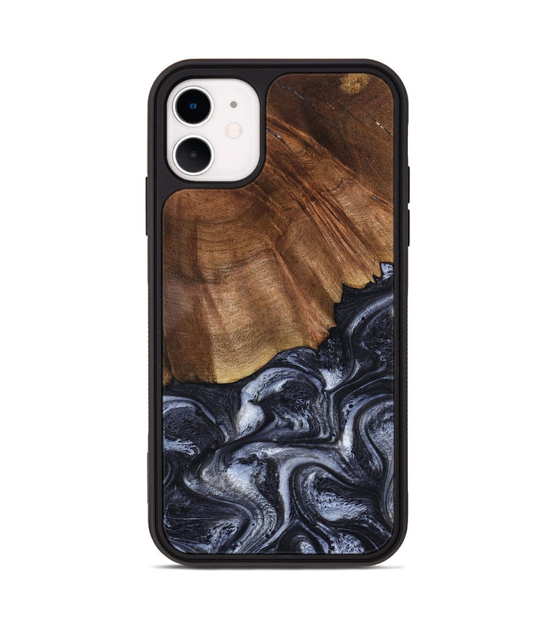 iPhone 11 Wood Phone Case - Rick (Black & White, 808910)