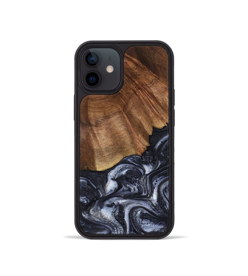 iPhone 12 mini Wood Phone Case - Rick (Black & White, 808910)