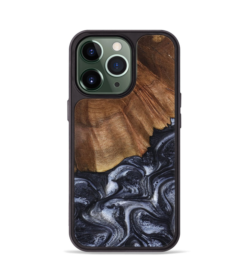 iPhone 13 Pro Wood Phone Case - Rick (Black & White, 808910)