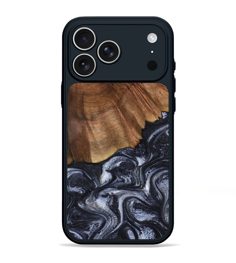 iPhone 17 Pro Max Wood Phone Case - Rick (Black & White, 808910)