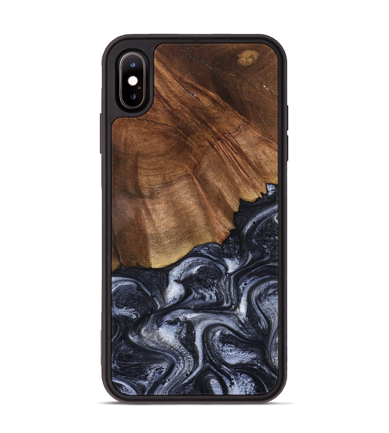 iPhone Xs Max Wood Phone Case - Rick (Black & White, 808910)