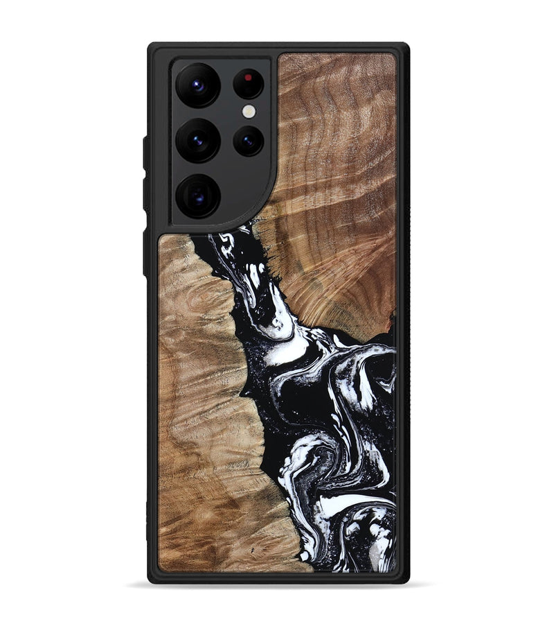 Galaxy S22 Ultra Wood Phone Case - Arlo (Black & White, 808911)