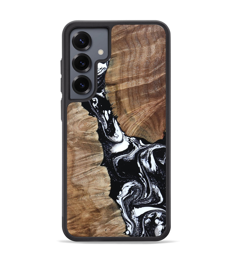 Galaxy S25 Plus Wood Phone Case - Arlo (Black & White, 808911)
