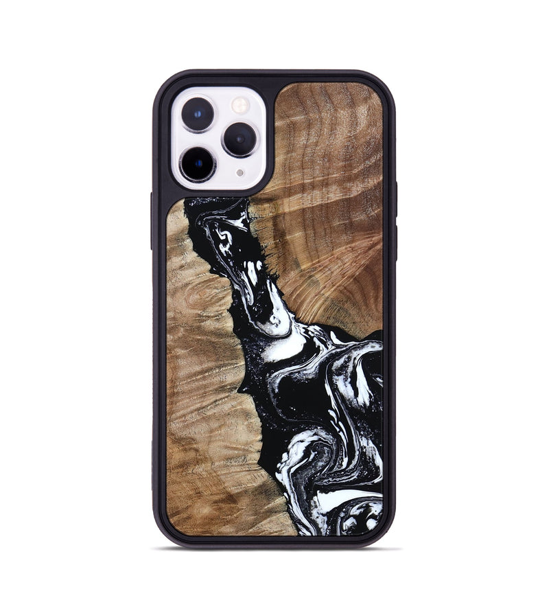 iPhone 11 Pro Wood Phone Case - Arlo (Black & White, 808911)
