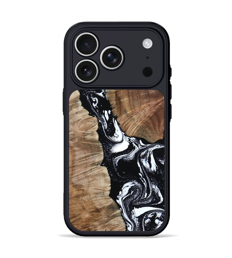 iPhone 17 Pro Wood Phone Case - Arlo (Black & White, 808911)
