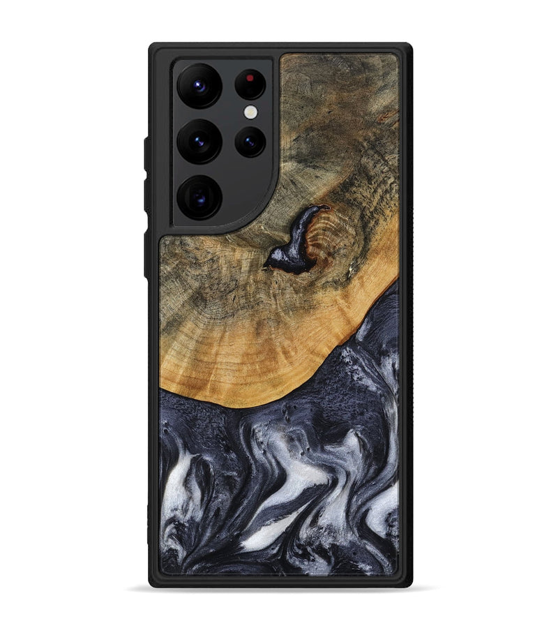 Galaxy S22 Ultra Wood Phone Case - Shyla (Black & White, 808912)