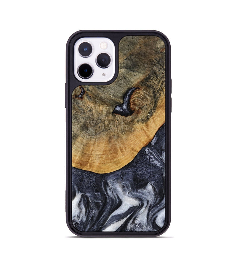 iPhone 11 Pro Wood Phone Case - Shyla (Black & White, 808912)