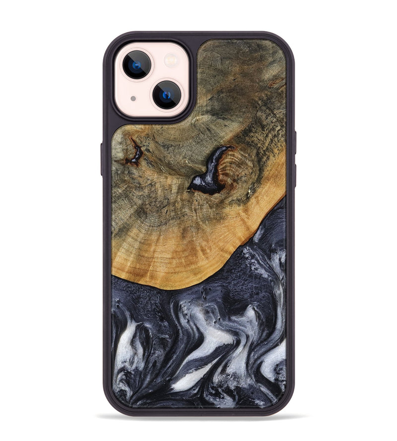iPhone 14 Plus Wood Phone Case - Shyla (Black & White, 808912)