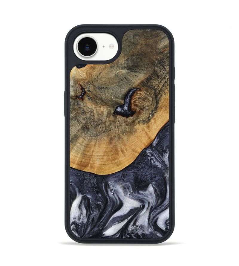 iPhone 16e Wood Phone Case - Shyla (Black & White, 808912)