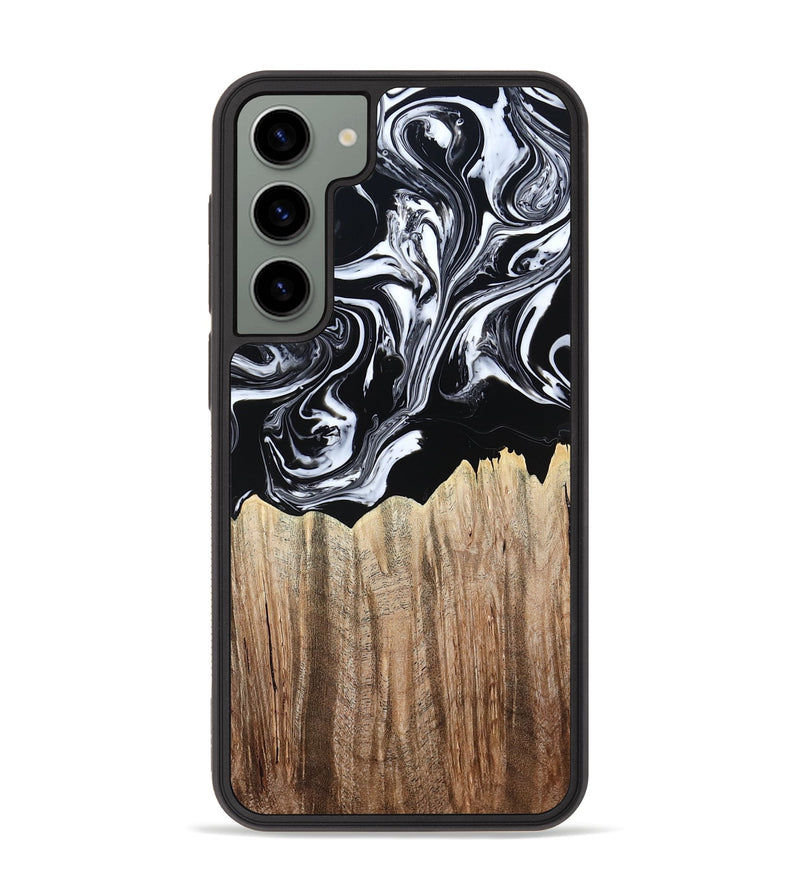 Galaxy S23 Plus Wood Phone Case - Betsy (Black & White, 808913)