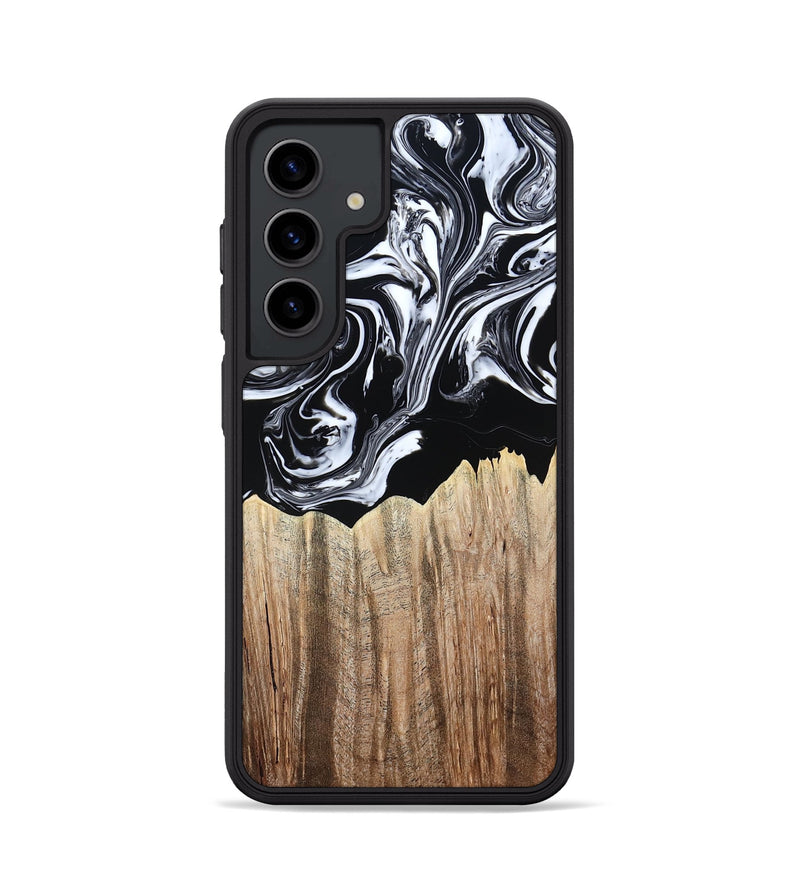 Galaxy S24 Wood Phone Case - Betsy (Black & White, 808913)