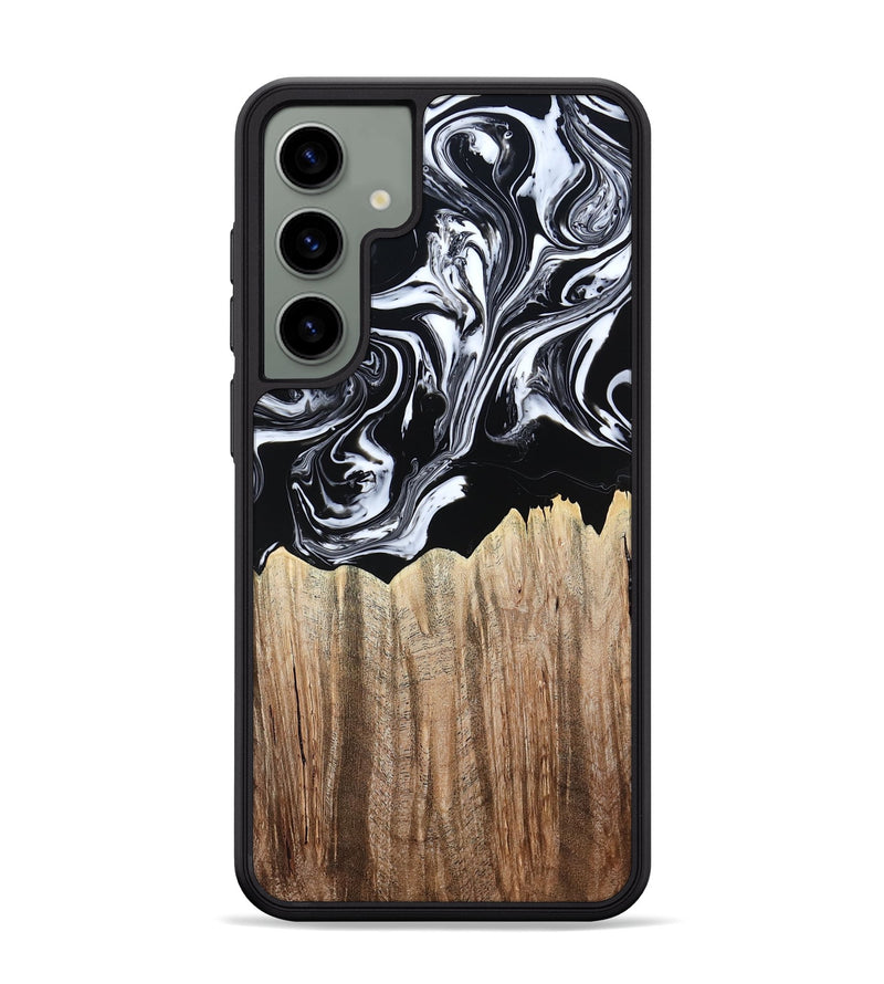 Galaxy S24 Plus Wood Phone Case - Betsy (Black & White, 808913)