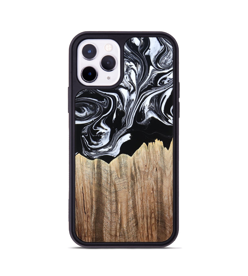 iPhone 11 Pro Wood Phone Case - Betsy (Black & White, 808913)