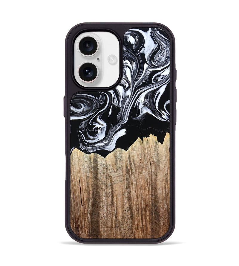 iPhone 17 Wood Phone Case - Betsy (Black & White, 808913)