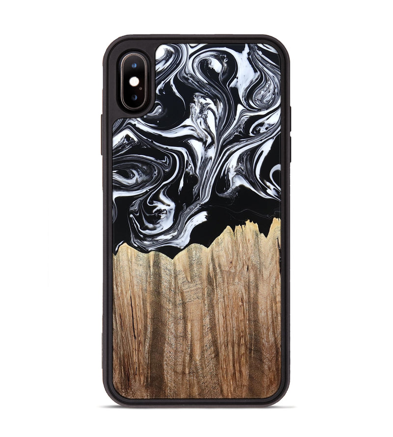 iPhone Xs Max Wood Phone Case - Betsy (Black & White, 808913)