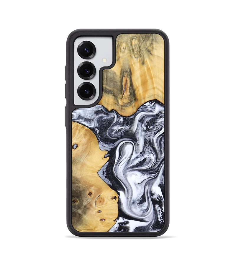 Galaxy S25 Wood Phone Case - Nallely (Black & White, 808914)