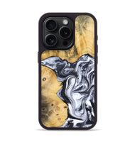 iPhone 15 Pro Wood Phone Case - Nallely (Black & White, 808914)