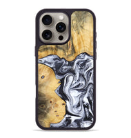 iPhone 16 Pro Max Wood Phone Case - Nallely (Black & White, 808914)