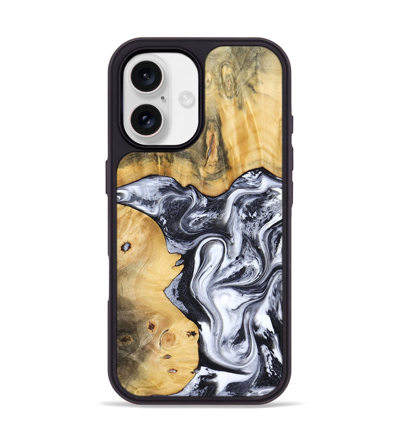 iPhone 17 Wood Phone Case - Nallely (Black & White, 808914)