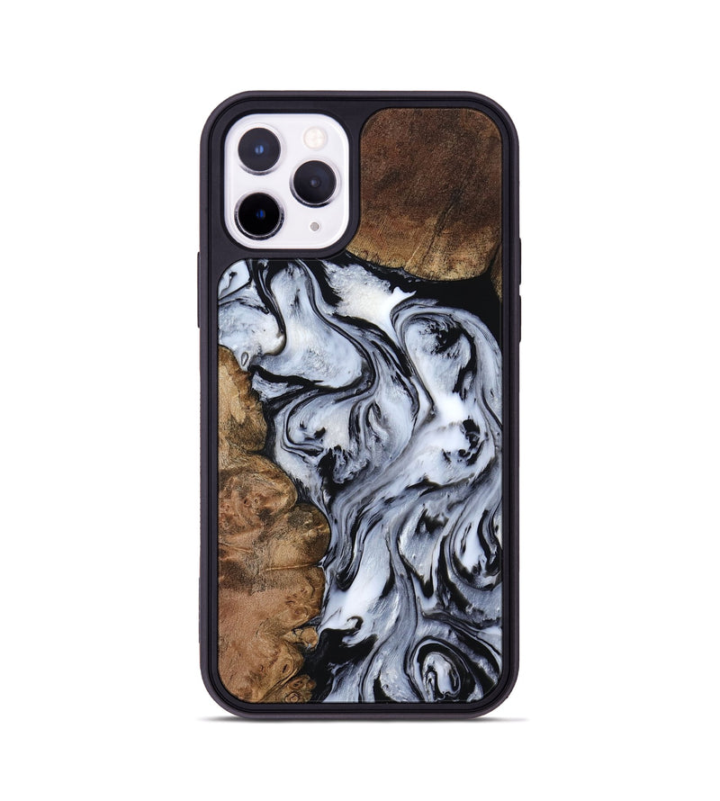 iPhone 11 Pro Wood Phone Case - Aries (Black & White, 808915)