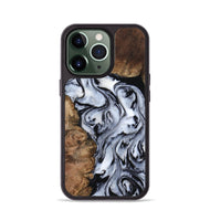 iPhone 13 Pro Wood Phone Case - Aries (Black & White, 808915)