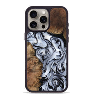 iPhone 16 Pro Max Wood Phone Case - Aries (Black & White, 808915)