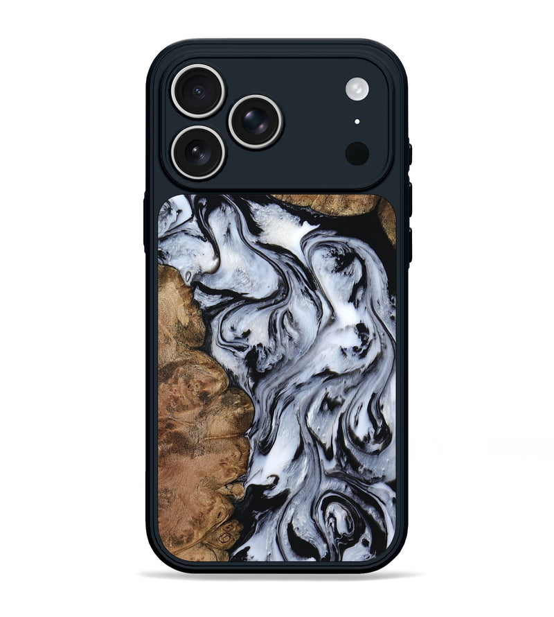 iPhone 17 Pro Max Wood Phone Case - Aries (Black & White, 808915)