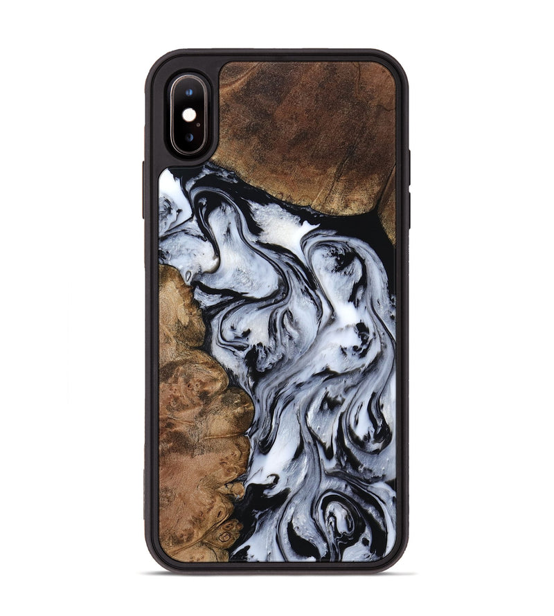 iPhone Xs Max Wood Phone Case - Aries (Black & White, 808915)