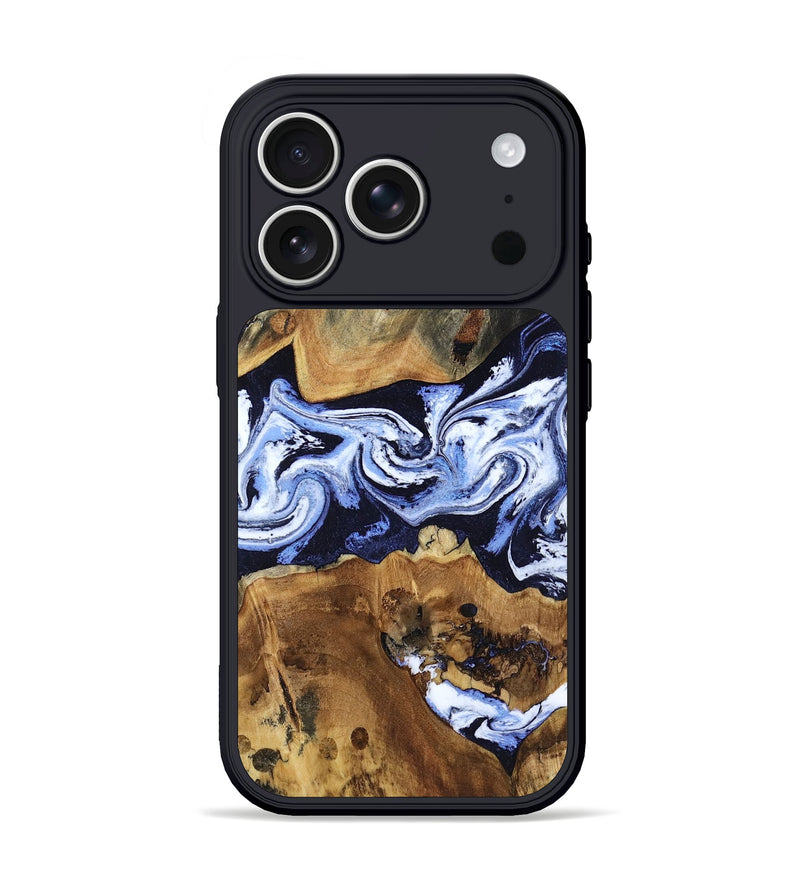 iPhone 17 Pro Wood Phone Case - Melba (Blue, 808916)