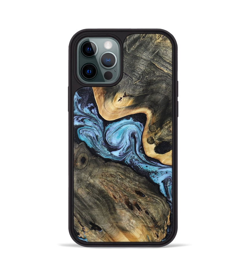 iPhone 12 Pro Wood Phone Case - Neil (Blue, 808917)