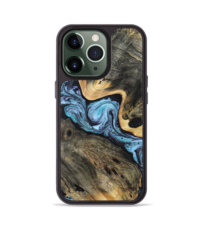 iPhone 13 Pro Wood Phone Case - Neil (Blue, 808917)