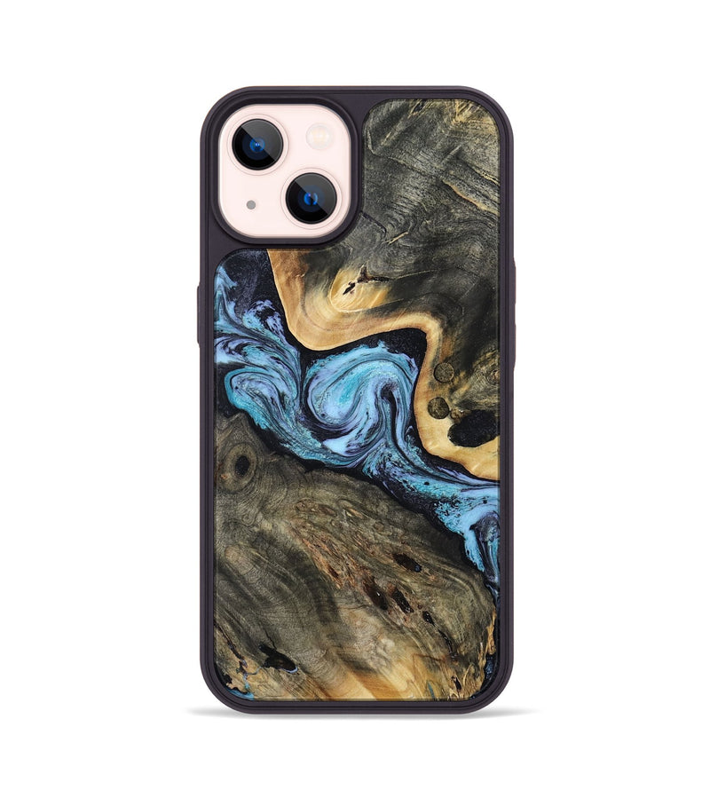 iPhone 14 Wood Phone Case - Neil (Blue, 808917)