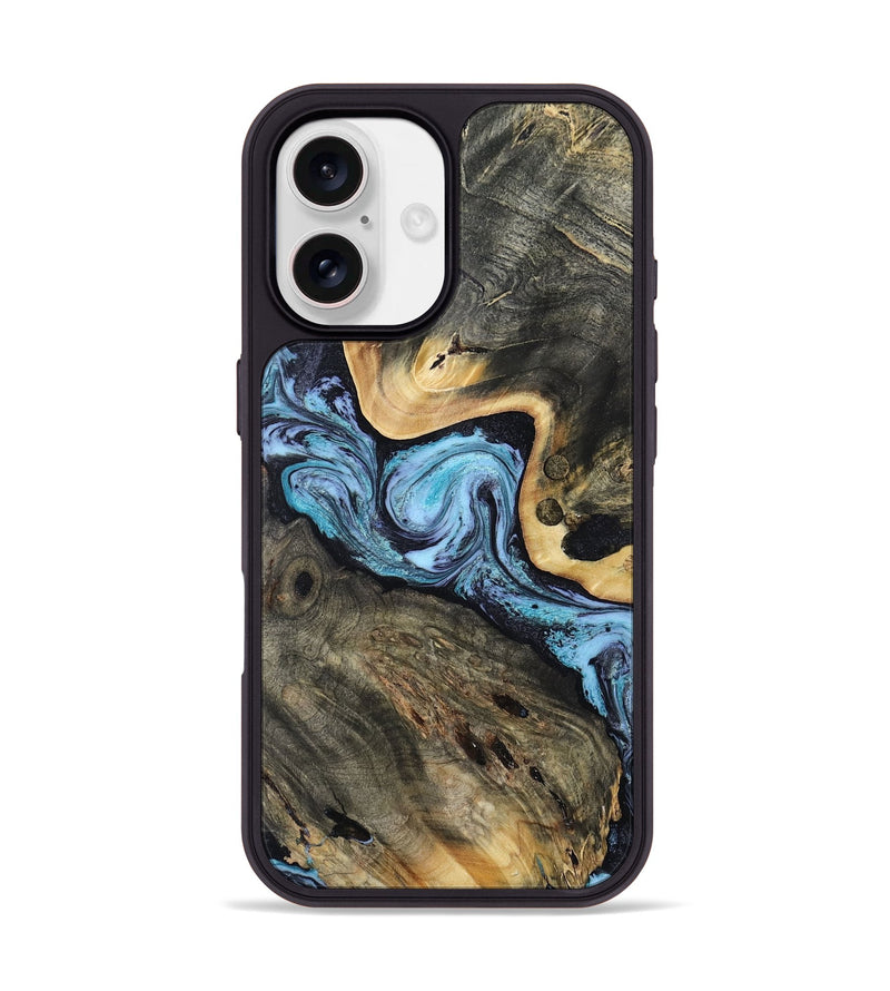 iPhone 17 Wood Phone Case - Neil (Blue, 808917)
