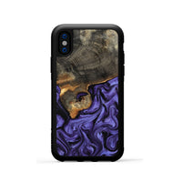 iPhone Xs Wood Phone Case - Mariana (Purple, 808930)