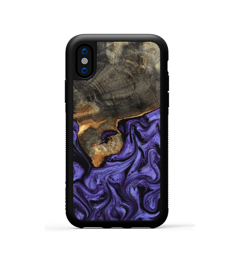iPhone Xs Wood Phone Case - Mariana (Purple, 808930)