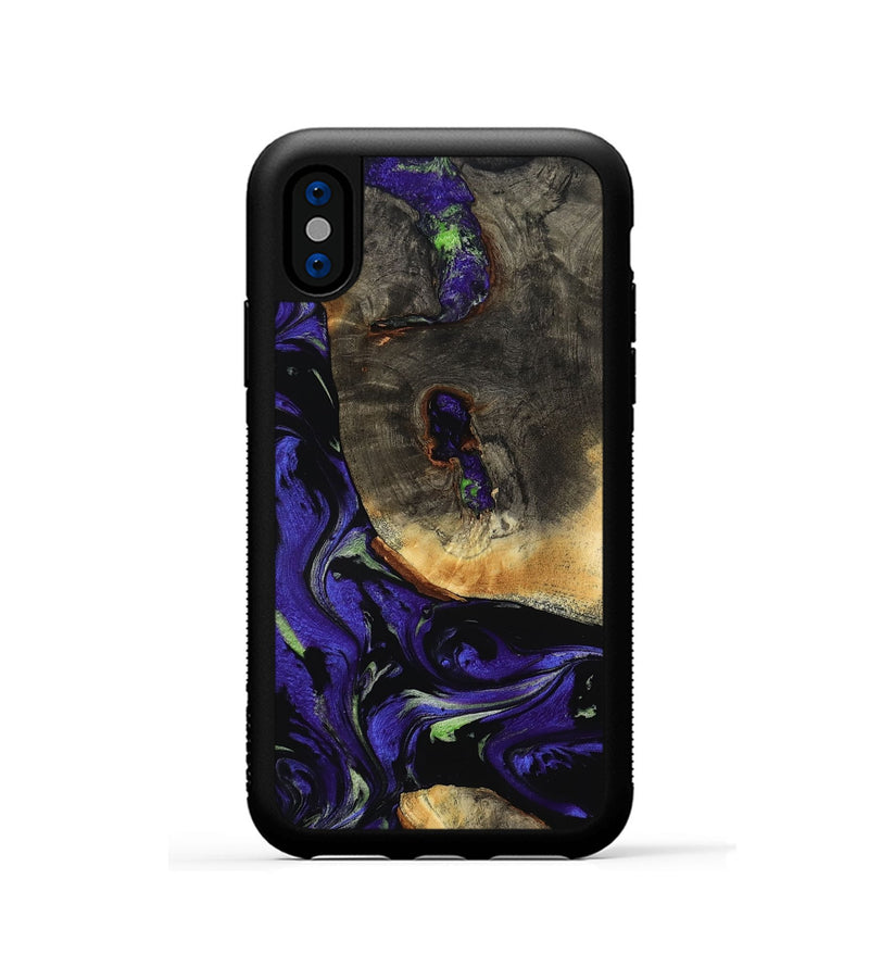 iPhone Xs Wood Phone Case - Juliana (Purple, 808931)