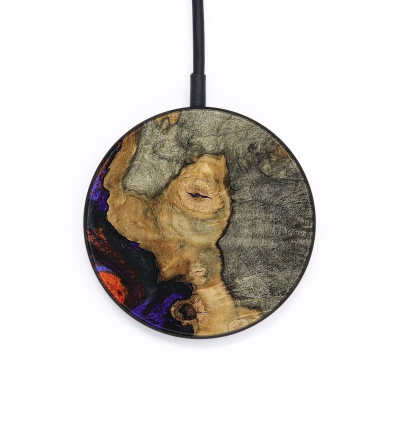 Circle Wood Wireless Charger - James (Purple, 808932)