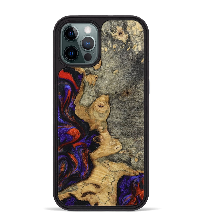 iPhone 12 Pro Max Wood Phone Case - James (Purple, 808932)