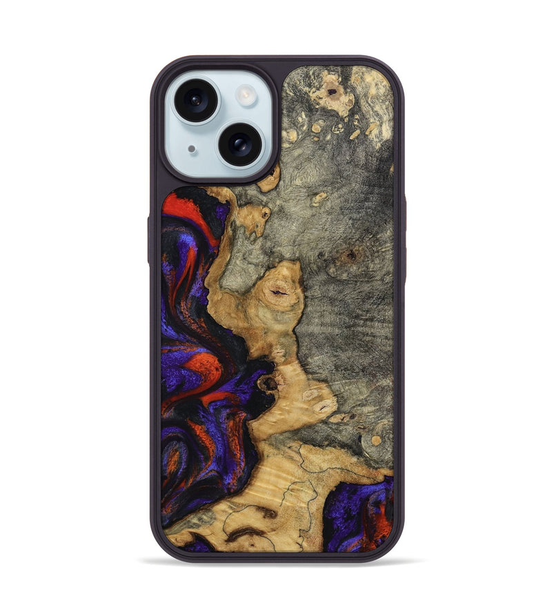 iPhone 15 Wood Phone Case - James (Purple, 808932)