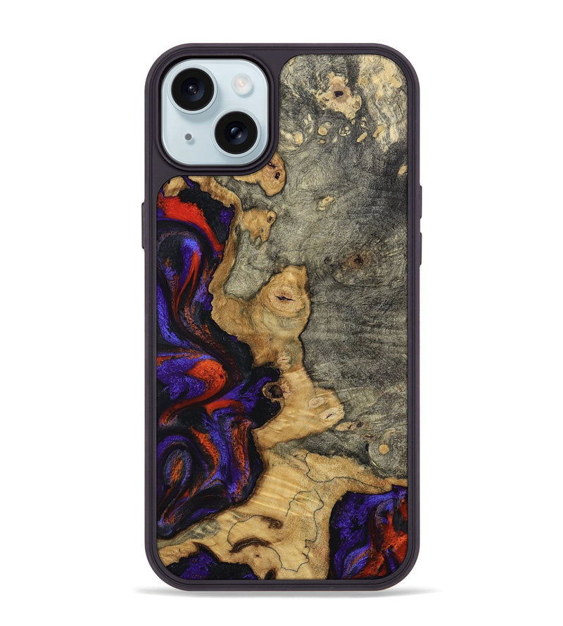 iPhone 15 Plus Wood Phone Case - James (Purple, 808932)