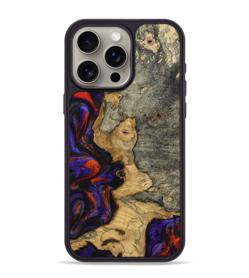 iPhone 15 Pro Max Wood Phone Case - James (Purple, 808932)